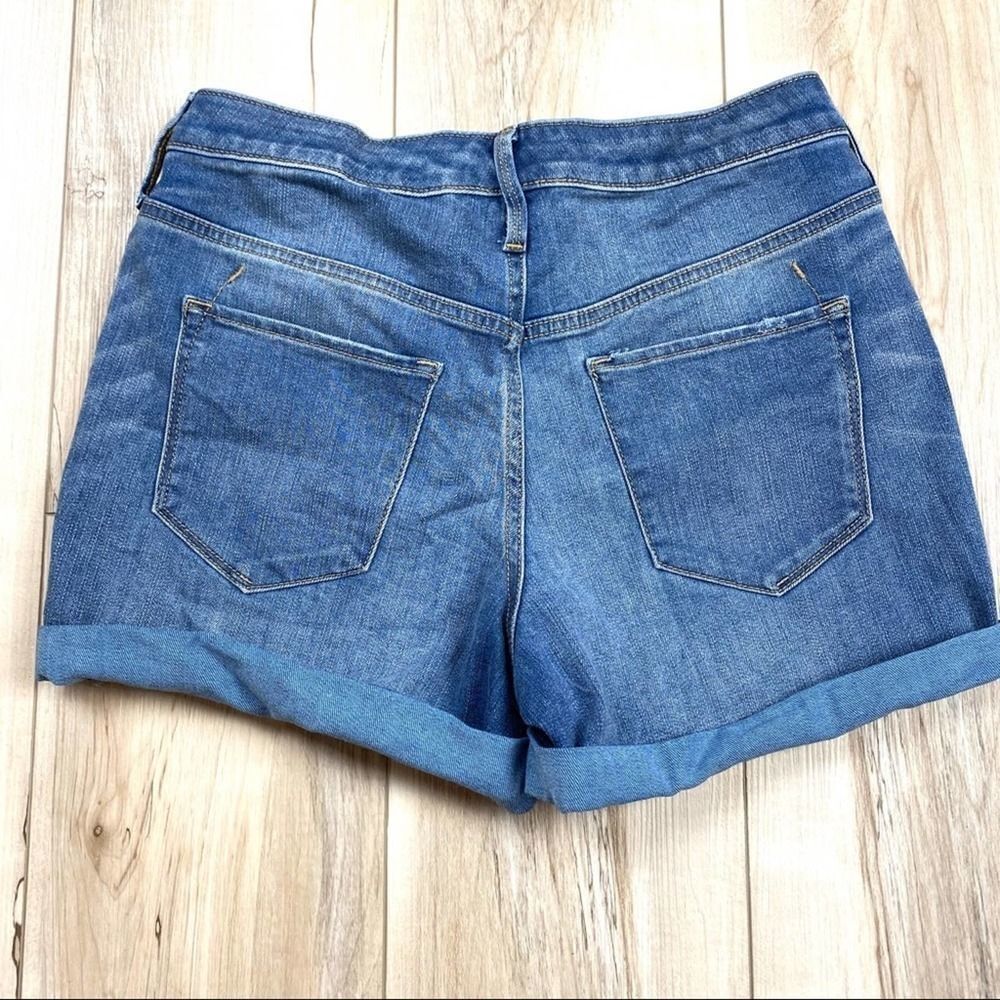 Massimo High Rise Midi Denim Jean Shorts 8 - Picture 2 of 3